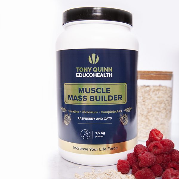 for Healthy Muscle Mass | Natural complex carbohydrates and protein from wholegrain Irish oats • High calcium caseinate protein (derived from milk) • Creatine for power • Chromium to help maintain blood sugar levels • Proamino-C amino acid technology to supply overall protein quality